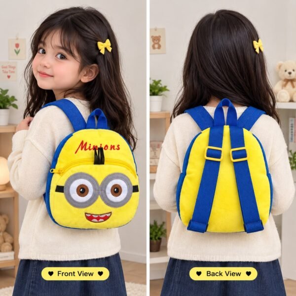 Yellow Minions Kids Soft Plush Backpack